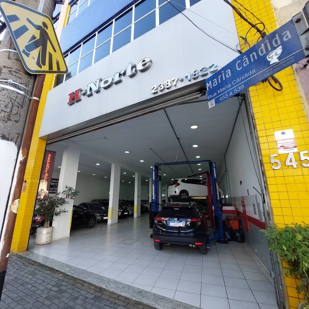 Fachada da oficina H-Norte, referência técnica Honda em Higienópolis e região
